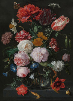 Stilleven Bloemen glazen vaas behang Rijksstudio