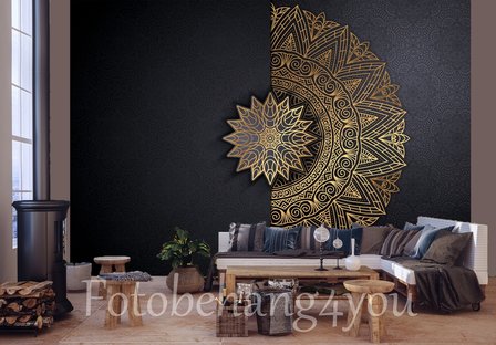 Mandala fotobehang Orient Gold