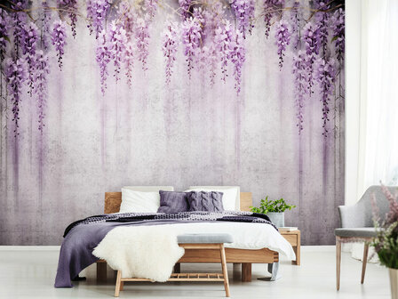 Wisteria fotobehang Lila