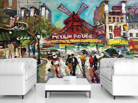 Moulin Rouge fotobehang Art