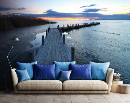 Landschap fotobehang Frozen Lake