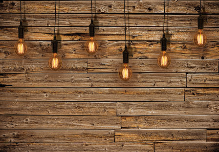 Lampen op Hout behang