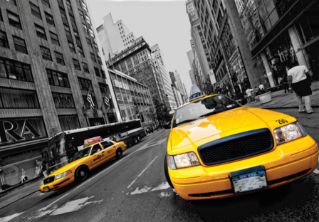 Yellow Cab fotobehang