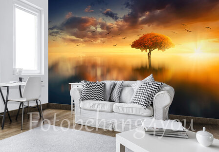 Fantasy tree fotobehang