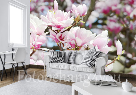 bloemen behang magnolia