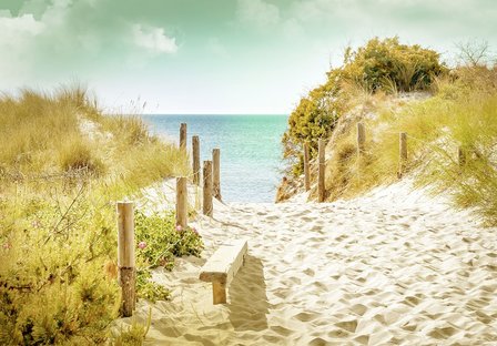 Op naar het strand fotobehang