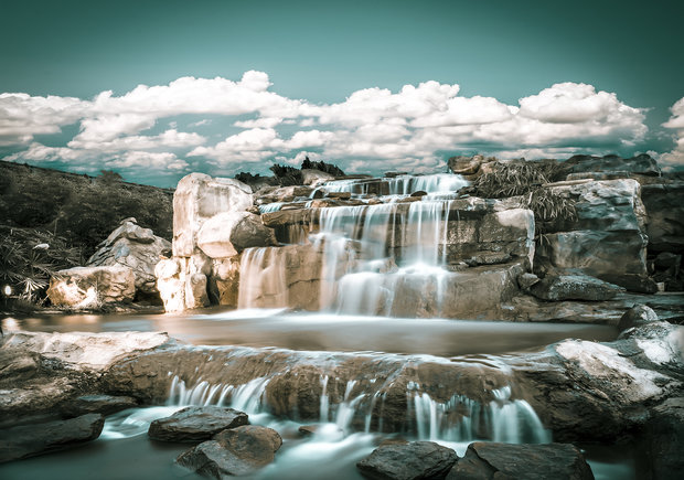 Rotsen fotobehang Waterval