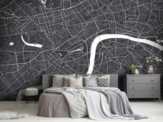 Plattegrond Londen behang 