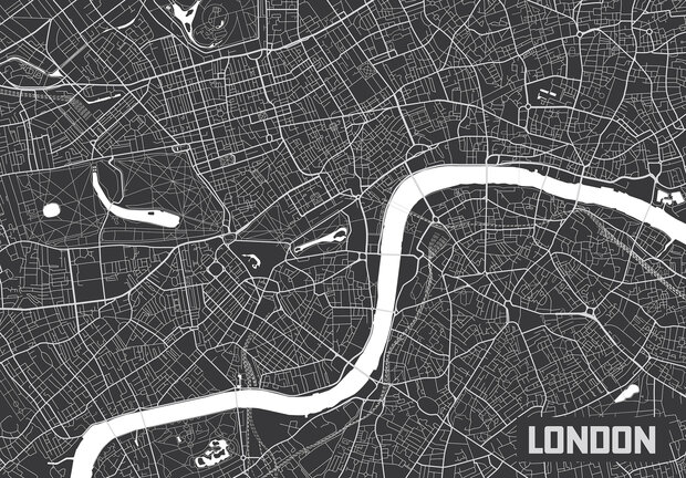 Londen behang City Map