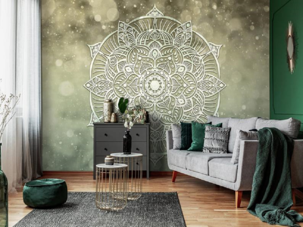 Mandala behang Groen