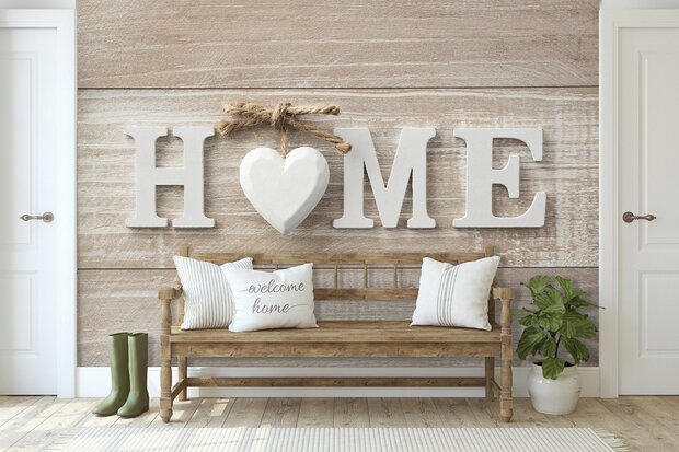 Hout Home fotobehang Hart