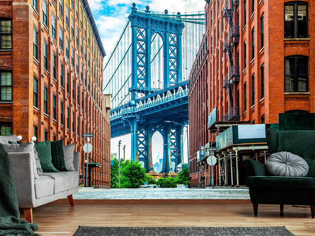 Manhattan Bridge fotobehang New York