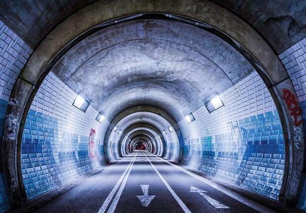 Tunnel fotobehang